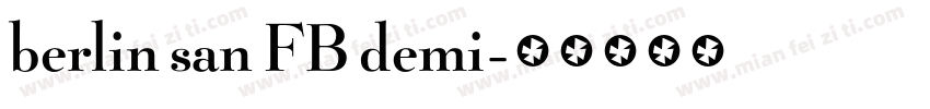berlin san FB demi字体转换